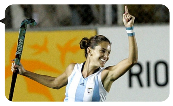 Luciana Aymar en acción