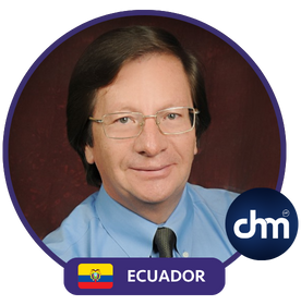 Gonzalo Moya, conferencista ecuatoriano experto en liderazgo, transición laboral y propósito de vida, en formato redondo para Charlas Motivacionales.